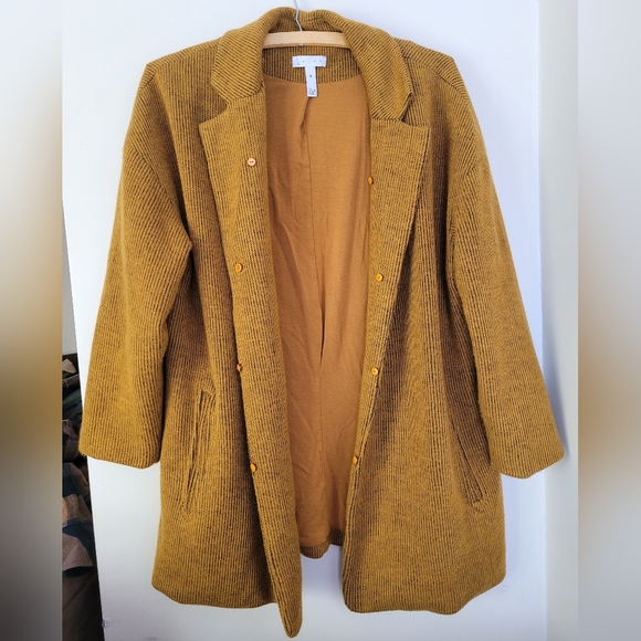 Nordstrom Leith Shacket cardigan goldenrod - Picture 1 of 5